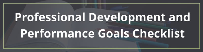 Professional Development and Performance Goals Checklist